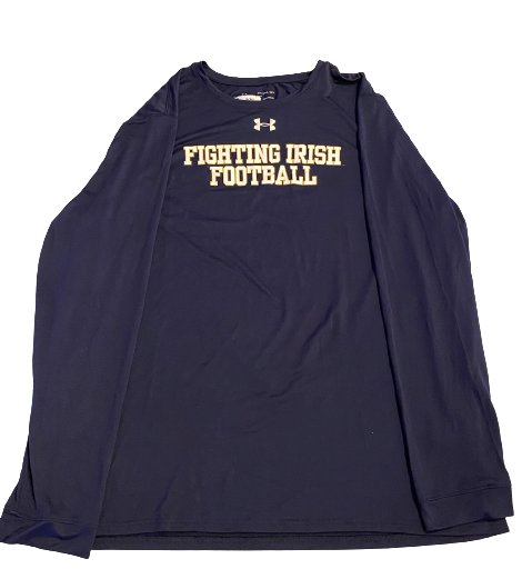 Mike McCray Notre Dame Football Under Armour Long Sleeve Shirt (Size 2XL)