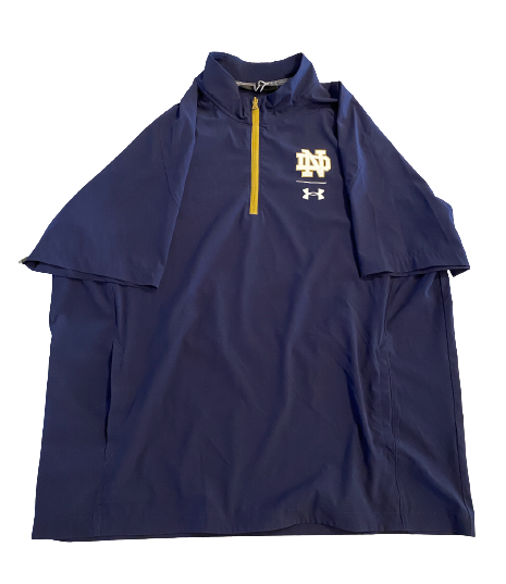 Mike McCray Notre Dame Football Under Armour Quarter-Zip Short Sleeve Pullover (Size 2XL)