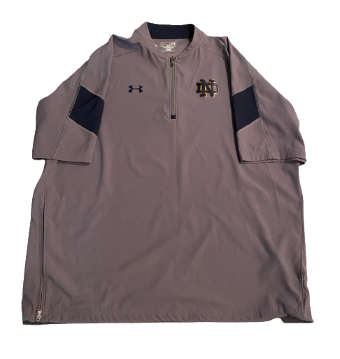 Scott Daly Notre Dame Football Quarter-Zip Pullover (Size XL)