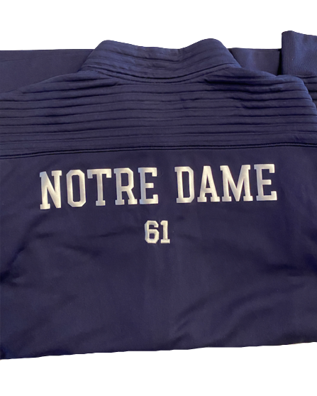Scott Daly Notre Dame Football Exclusive Travel Jacket with Number on Back (Size XL)