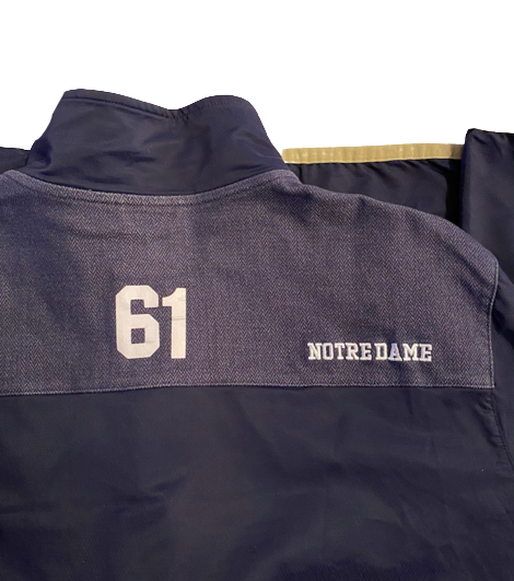 Scott Daly Notre Dame Football Exclusive Travel Jacket with Number on Back (Size XL)