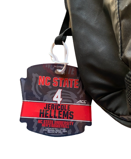 Jericole Hellems NC State Basketball Exclusive Travel Duffel Bag with Player Tag