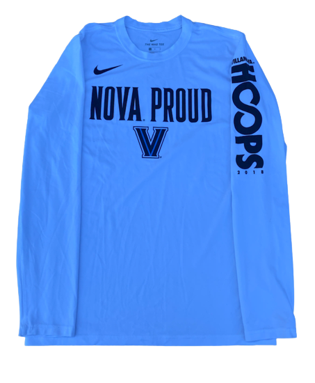 Kelly Jekot Villanova Basketball Team Issued "NOVA PROUD" Long Sleeve Shirt (Size M)