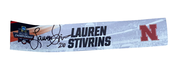 Lauren Stivrins Nebraska Volleyball SIGNED National Championship Locker Room Name Plate