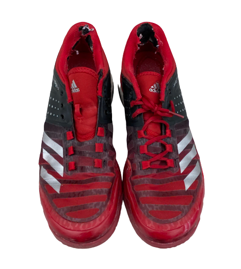Lauren Stivrins Nebraska Volleyball SIGNED & INSCRIBED GAME WORN 2017 National Championship Shoes (Size 11.5) - Photo Matched