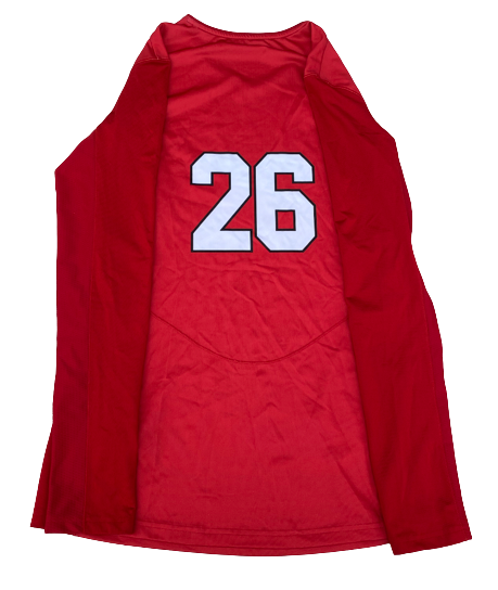 Lauren Stivrins Nebraska Volleyball SIGNED GAME WORN Long Sleeve Red Jersey (Size MT)