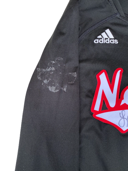 Lauren Stivrins Nebraska Volleyball SIGNED GAME WORN 2018 NATIONAL CHAMPIONSHIP Long Sleeve Black Jersey (Size LT)