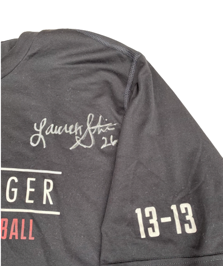 Lauren Stivrins Nebraska Volleyball SIGNED "DREAM BIGGER" Practice Shirt (Size XLT)