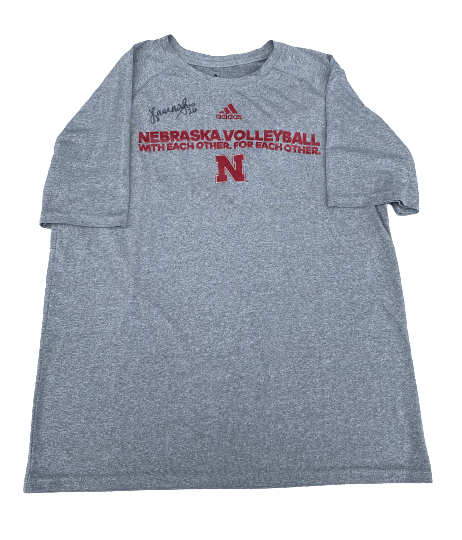 Lauren Stivrins Nebraska Volleyball SIGNED Practice Shirt (Size M)