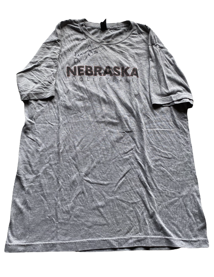 Lauren Stivrins Nebraska Volleyball SIGNED Practice Shirt (Size L)