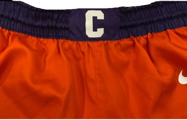 Clyde Trapp Clemson Basketball 2020-2021 Player Exclusive Game Worn Shorts (Size 36)