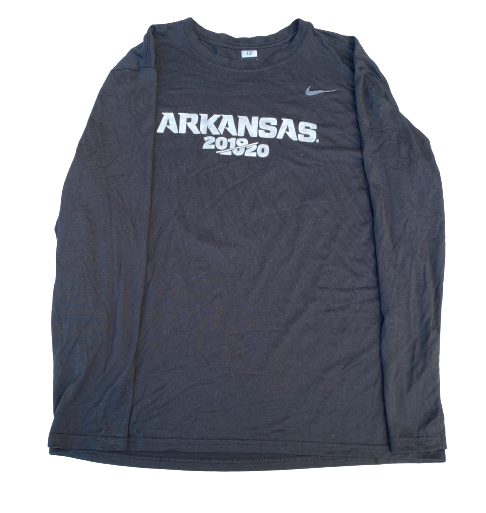 Emeka Obukwelu Arkansas Basketball Exclusive 2019-2020 Team Long Sleeve Shirt (Size XL)
