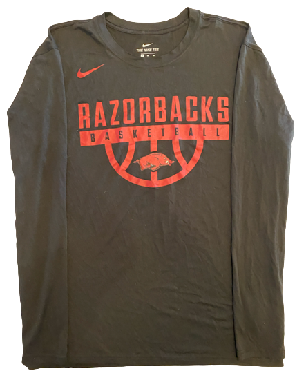Emeka Obukwelu Arkansas Basketball Team Issued Long Sleeve Shirt (Size XL)