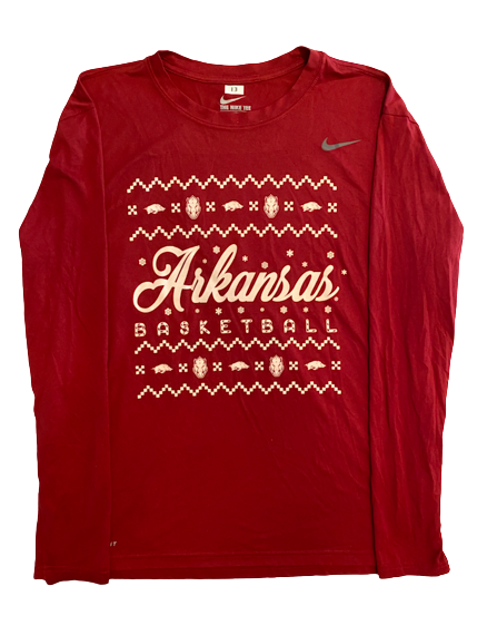 Emeka Obukwelu Arkansas Basketball Team Exclusive Long Sleeve Shirt (Size XL)