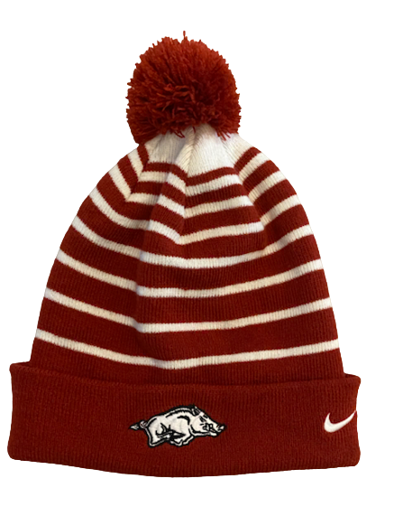 Emeka Obukwelu Arkansas Basketball Team Beanie Issued Hat