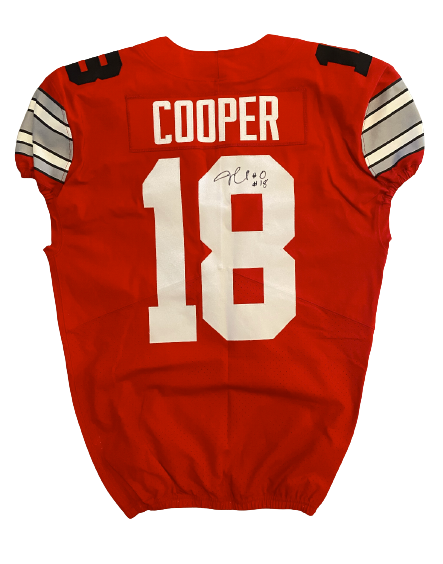 Jonathon Cooper Ohio State Football SIGNED Game Worn PLAYSTATION FIESTA BOWL Jersey (December 28, 2019 vs. Clemson)
