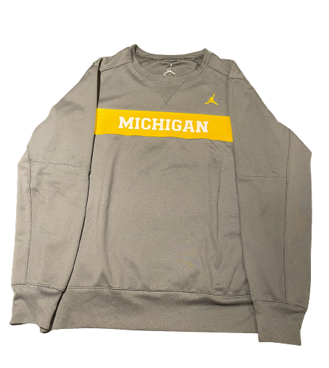 Vincent Gray Michigan Football Team Issued Crewneck Sweatshirt (Size L)