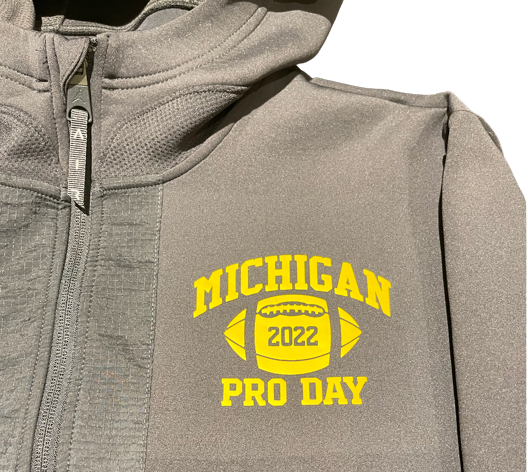 Vincent Gray Michigan Football Player Exclusive 2022 Pro Day Jacket (Size L)