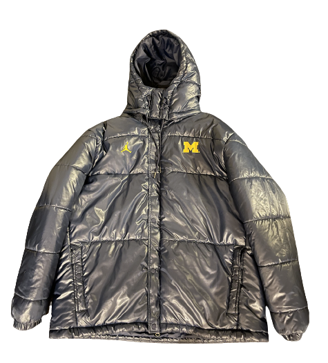 Vincent Gray Michigan Football Player Exclusive Heavy Duty Winter Bubble Jacket (Size 2XL)