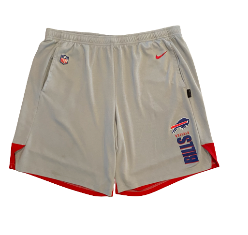 Carlos Basham Jr. Buffalo Bills Team Issued Shorts with Player Tag (Size 2XL)