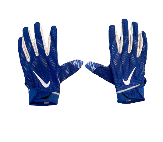 Carlos Basham Jr. Buffalo Bills SIGNED & INSCRIBED 2021 Rookie Season Game Worn Gloves (Size 2XL)