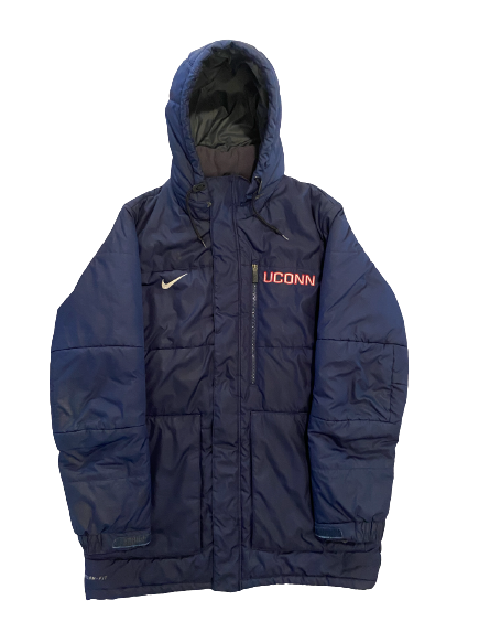 Azura Stevens UCONN Basketball Player Exclusive Heavy Duty Nike Storm-Fit Winter Coat (Size L)