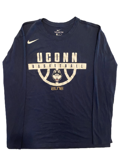 Azura Stevens UCONN Basketball Team Issued Long Sleeve Workout Shirt (Size XL)