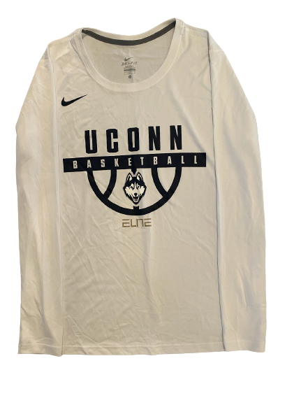 Azura Stevens UCONN Basketball Team Issued Long Sleeve Workout Shirt (Size L)