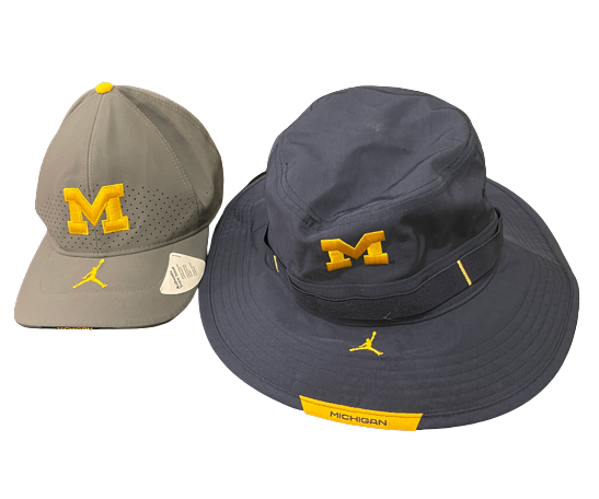 Vincent Gray Michigan Football Team Issued Bucket Hat & Baseball Cap