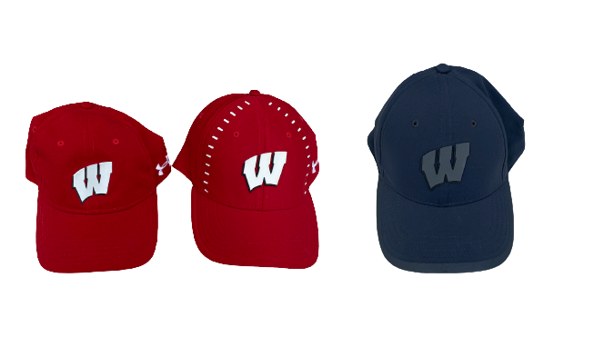 Gabe Lloyd Wisconsin Football Team Issued Set of (3) Hats