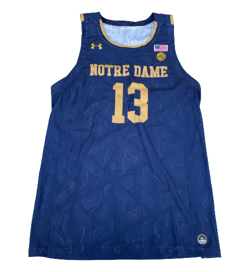 Nikola Djogo Notre Dame Basketball 2019 Game Worn Jersey (Size XL)