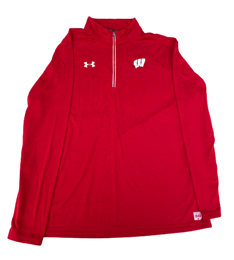 Gabe Lloyd Wisconsin Football Team Issued Quarter-Zip Pullover (Size XL)