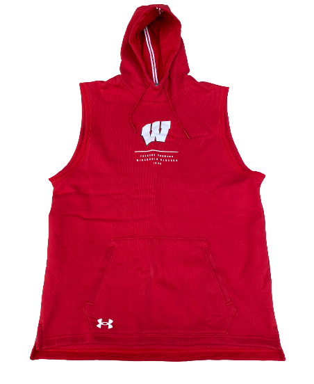 Gabe Lloyd Wisconsin Football Team Issued Sleeveless Hoodie (Size XL)