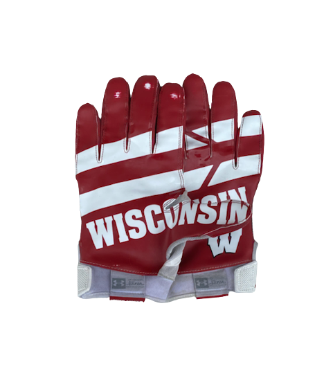 Gabe Lloyd Wisconsin Football Player Exclusive Gloves (Size XL)