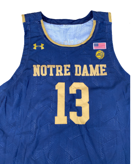 Nikola Djogo Notre Dame Basketball 2019 Game Worn Jersey (Size XL)