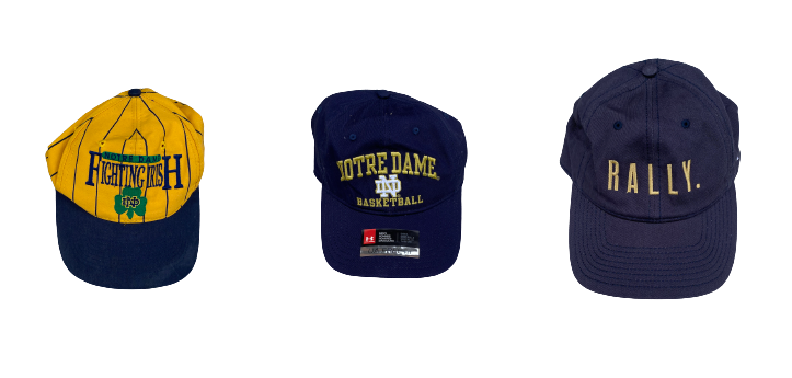 Nikola Djogo Notre Dame Basketball Set of (3) Hats