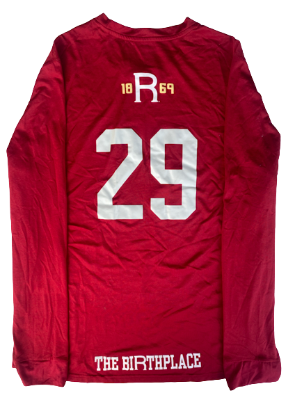 Lawrence Stevens Rutgers Football Player Exclusive Throwback Long Sleeve Warmup with Number (Size L)