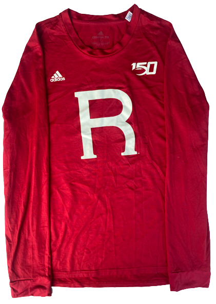 Lawrence Stevens Rutgers Football Player Exclusive Throwback Long Sleeve Warmup with Number (Size L)