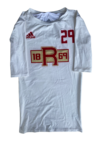 Lawrence Stevens Rutgers Football Player Exclusive Throwback Short Sleeve Warmup with Number (Size M)