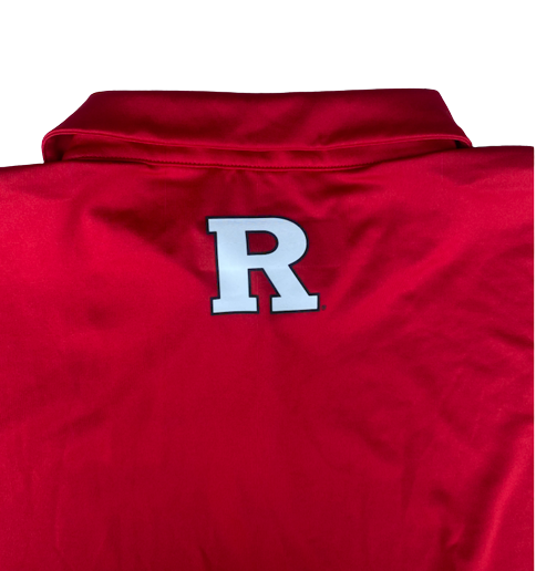 Lawrence Stevens Rutgers Football Team Issued Travel Polo (Size M)
