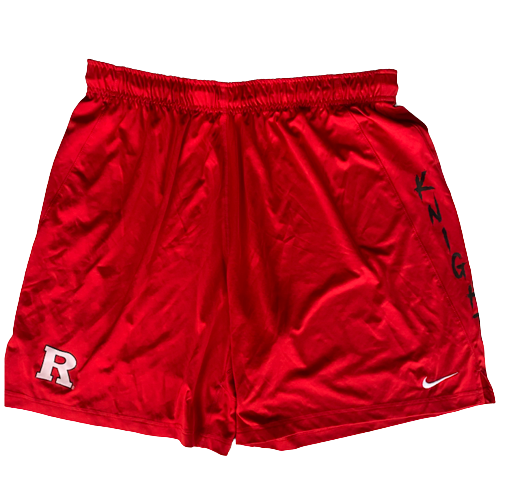 Lawrence Stevens Rutgers Football Team Issued Workout Shorts (Size 2XL)