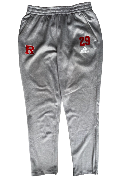 Lawrence Stevens Rutgers Football Team Issued Sweatpants with Number (Size M)