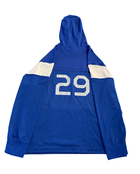 Yusuf Corker Kentucky Football Exclusive Pre-Game Hoodie with Number (Size L)
