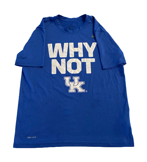 Yusuf Corker Kentucky Football Team Issued "WHY NOT" T-Shirt (Size L)