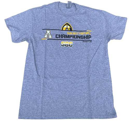 Shaun Jolly Appalachian State Football Team Issued "2021 SUN BELT CHAMPIONSHIP" T-Shirt (Size M)
