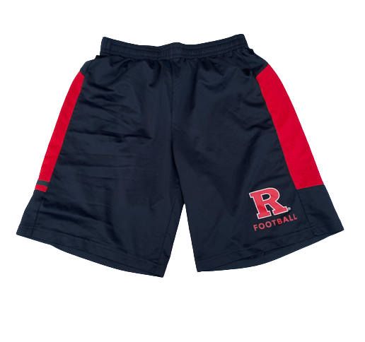 Lawrence Stevens Rutgers Football Team Issued Workout Shorts (Size M)