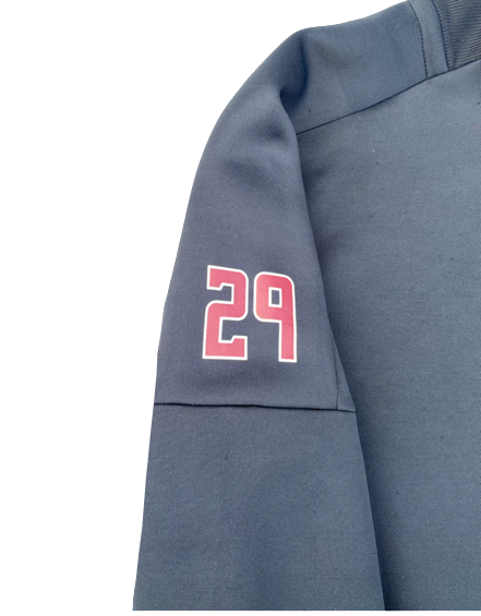 Lawrence Stevens Rutgers Football Team Issued Travel Jacket with Number on Sleeve (Size M)