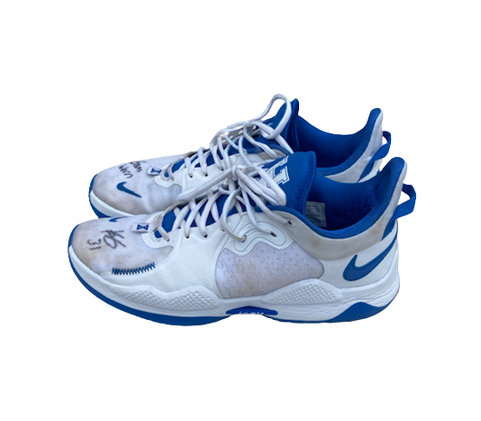 Kellan Grady Kentucky Basketball SIGNED GAME WORN Shoes (Size 14) - Photo Matched