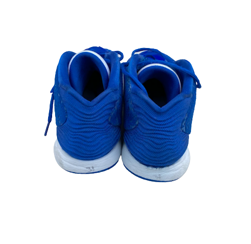 Kellan Grady Kentucky Basketball SIGNED BLUE/WHITE GAME WORN Shoes (Size 14) - Photomatched