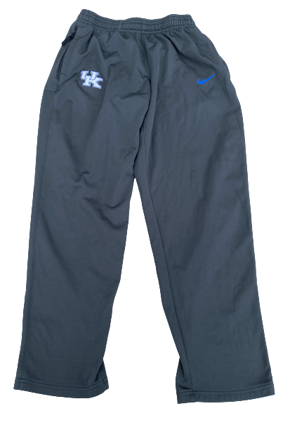 Kellan Grady Kentucky Basketball Team Issued Sweatpants with Gold Elite Tag (Size L)